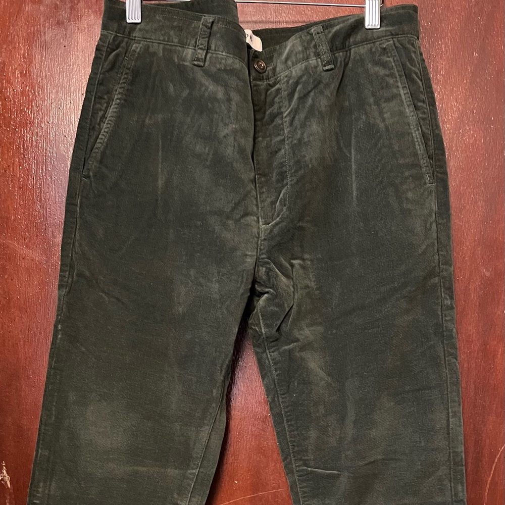 Men’s ONS Uncut Corduroy Dark Green Pants